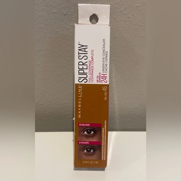 MAYBELLINE Superstay Full Coverage Under Eye Concealer 45 Tan NIB - Picture 2 of 14